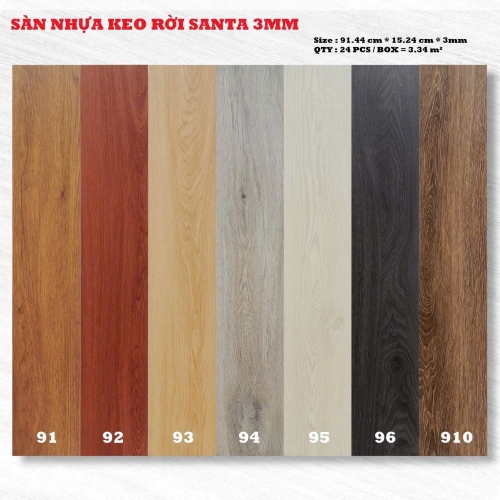 Sàn Nhựa Keo Rời 3mm - Sàn Quét Keo - Sàn Nhựa Không Keo 