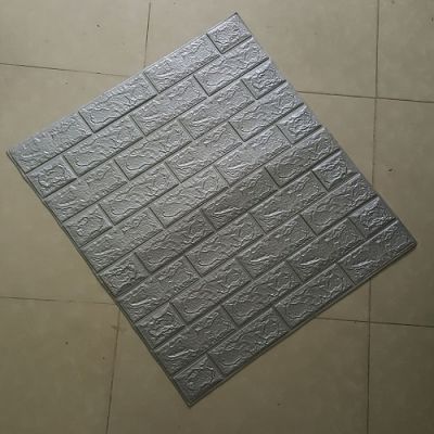 Xốp Dán Tường Gỉa Gạch Ghi Xám dày 5mm (70x77 cm )