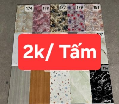 Xốp dán tường giả gạch màu trắng dày 5ml