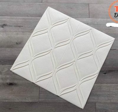 L&ecirc;n nh&agrave; đẹp v&agrave; chất ngất với miếng xốp d&aacute;n tường giả da t&acirc;n cổ điển 09 m&agrave;u trắng